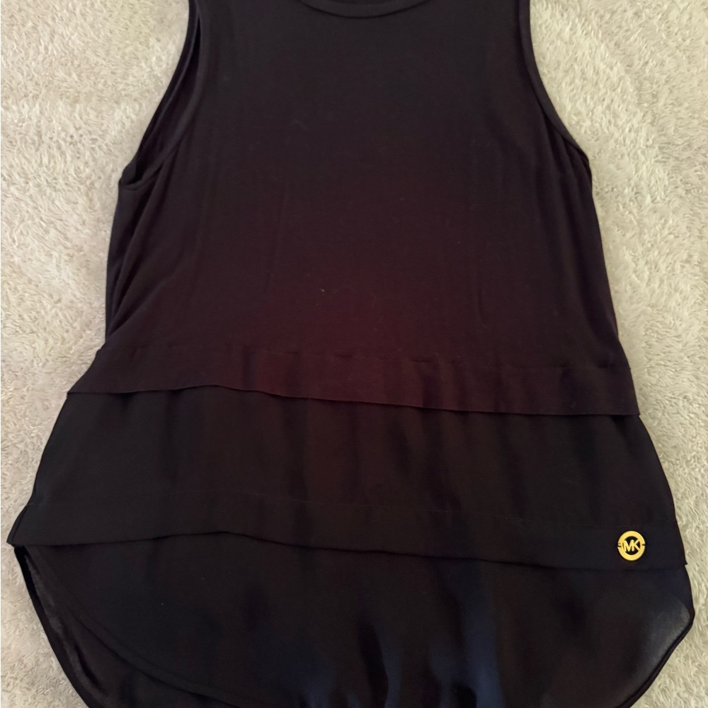 MICHAEL Michael Kors Black Tiered Tank Top
